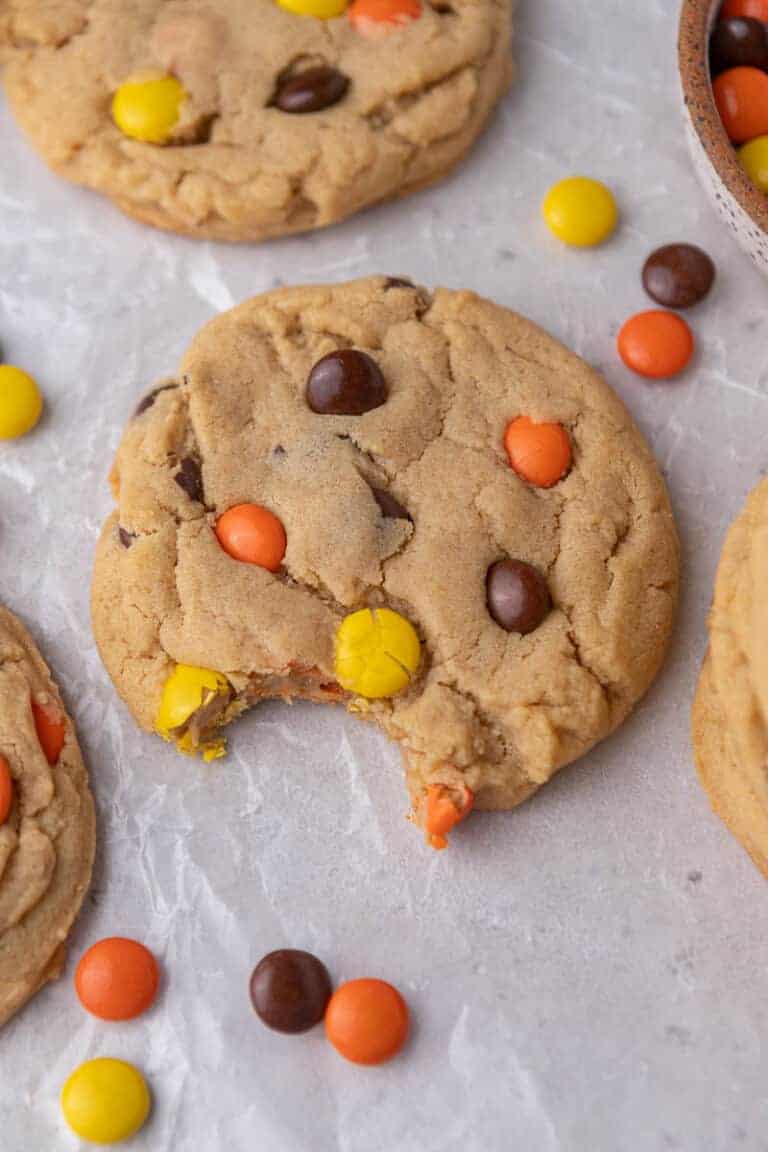 Crumbl Peanut Butter Reese's Pieces Cookies - Lifestyle Of A Foodie