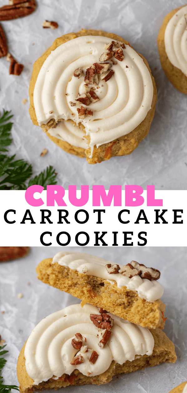 Spiced Crumbl Carrot Cake Cookies copycat recipe Lifestyle of a Foodie