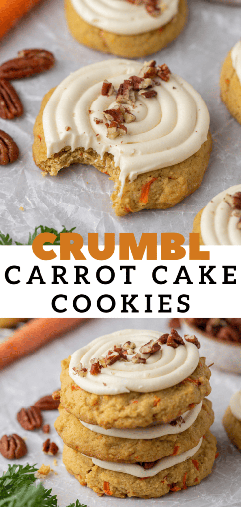 Crumbl carrot cake cookies for pinterest