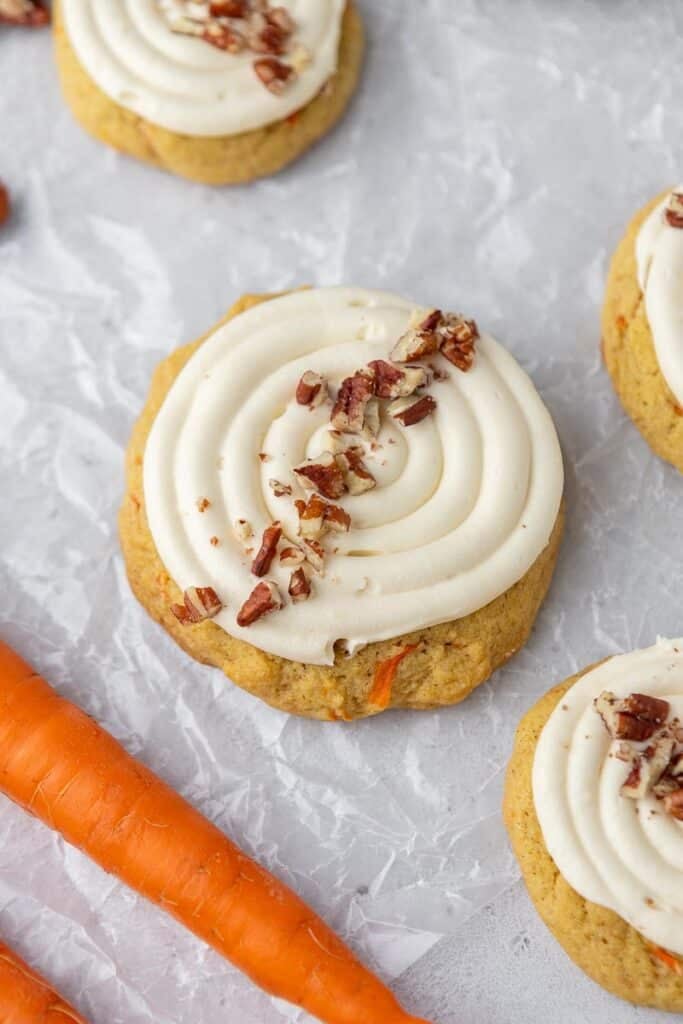 Frosted carrot cake cookies 