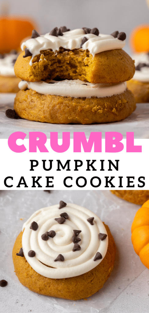 Crumbl pumpkin cake cookies for pinterest