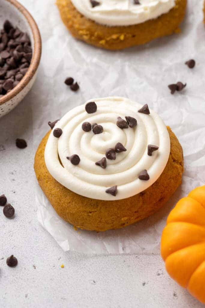 Frosted pumpkin cookies