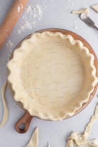 Pie crust in a pie plate
