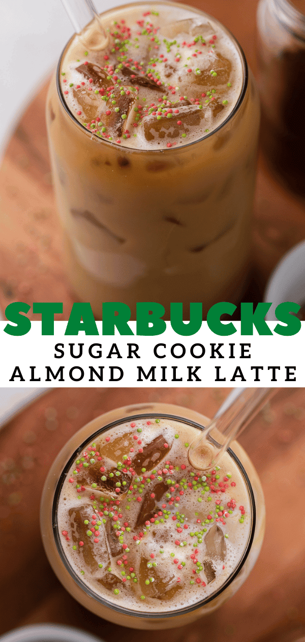 Starbucks Sugar Cookie Latte with Almond Milk Lifestyle of a Foodie