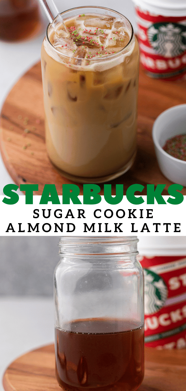 Starbucks Sugar Cookie Latte with Almond Milk Lifestyle of a Foodie