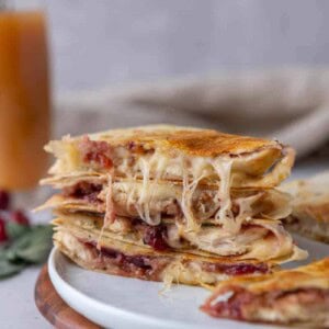 Thanksgiving turkey quesadillas
