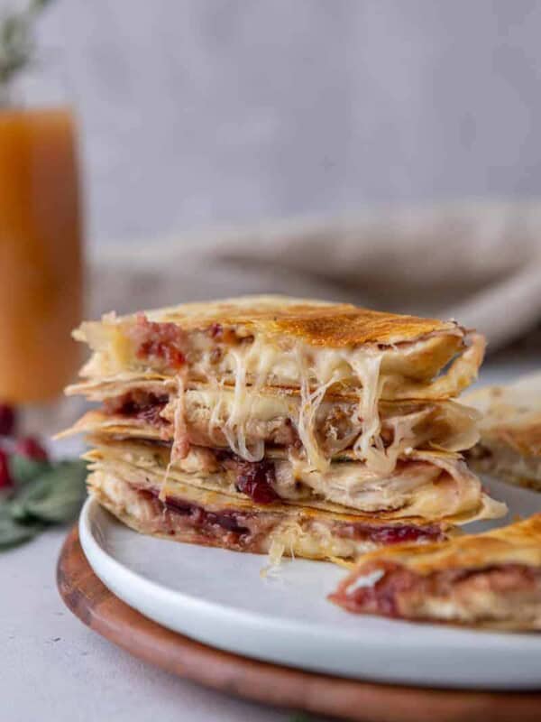 Thanksgiving turkey quesadillas