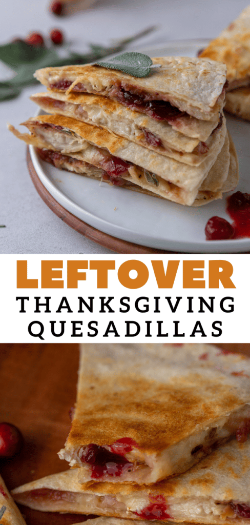 Thanksgiving leftover turkey quesadillas