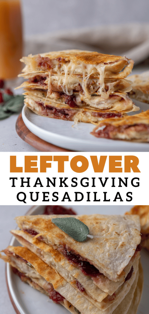Thanksgiving leftover turkey quesadillas