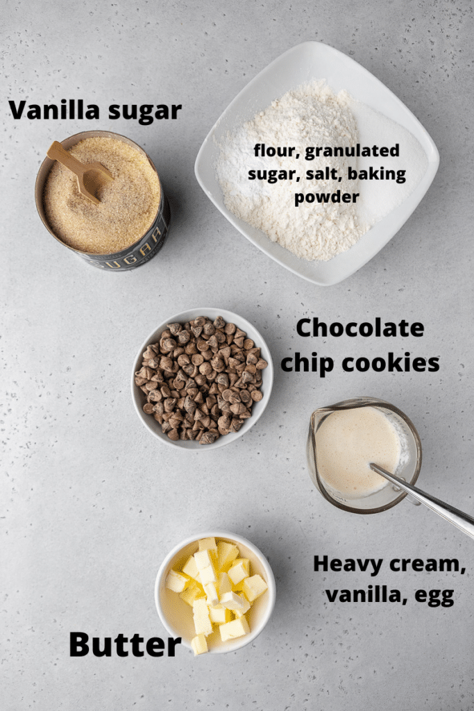 ingredients for chocolate chip scones