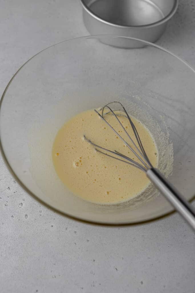 Egg and sugar in a bowl