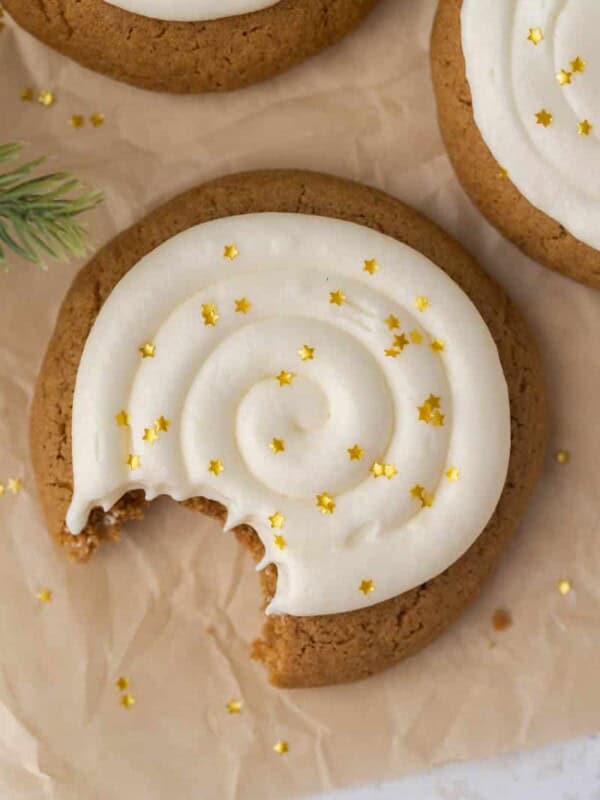 Overhead shot of the best Crumbl gingerbread cookies