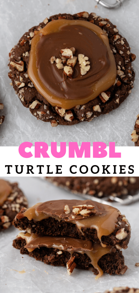 Crumbl turtle cookies copycat
