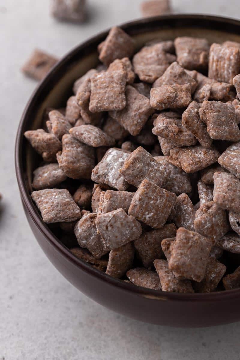 Puppy chow in a bowl