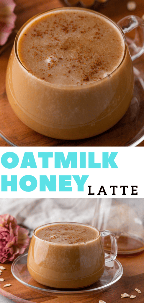 Honey oatmilk latte