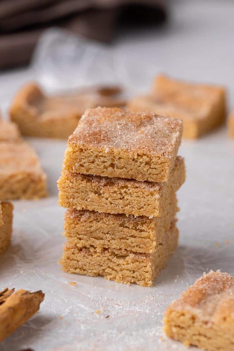 Snickerdoodle bars stack