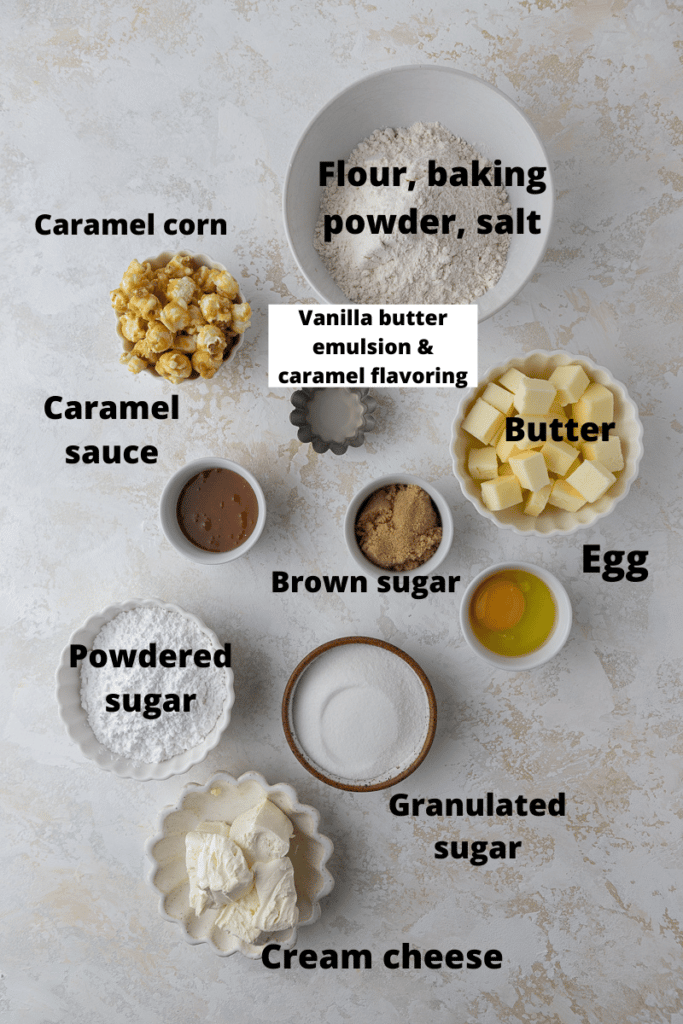 Caramel popcorn cookie ingredients