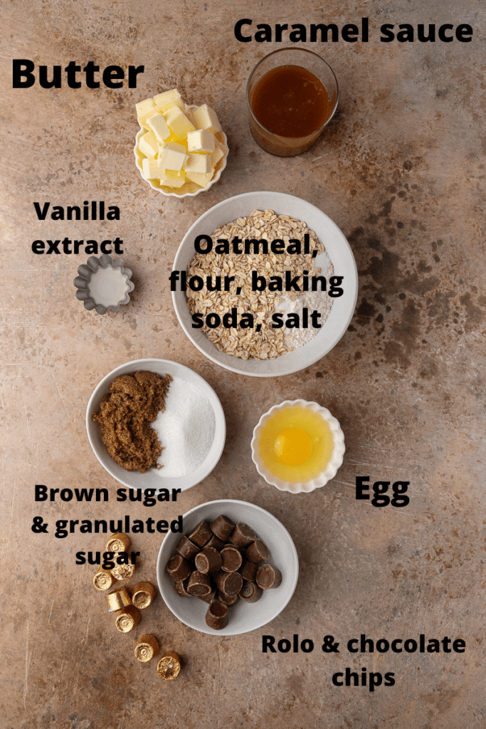 Crumbl oatmeal Rolo Cookie ingredients