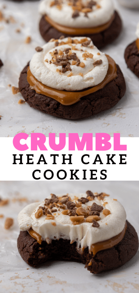 Crumbl Heath cake cookies 