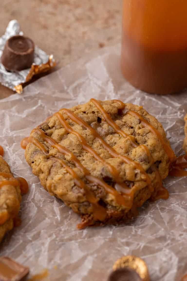 Better than Crumbl Oatmeal Rolo Cookies Lifestyle of a Foodie