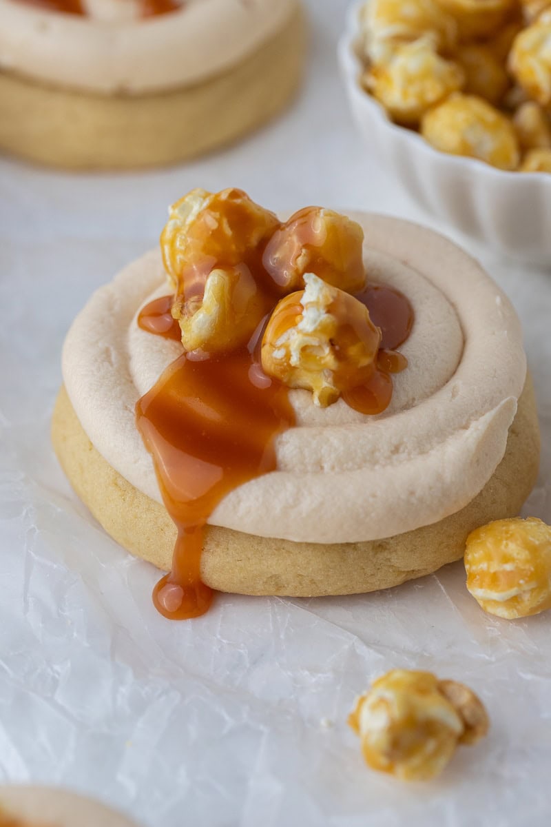 The Best Crumbl Caramel Popcorn cookies Lifestyle of a Foodie