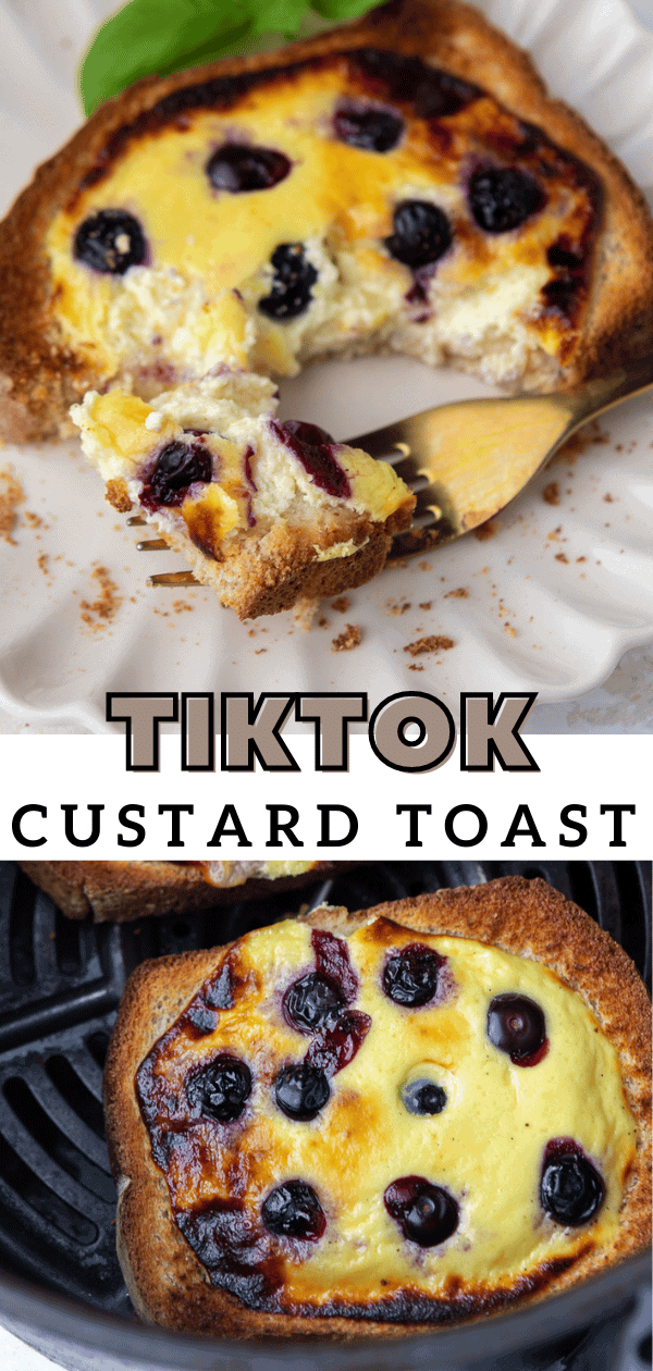 Tiktok custard toast Air fryer/Oven Yogurt Toast Lifestyle of a Foodie