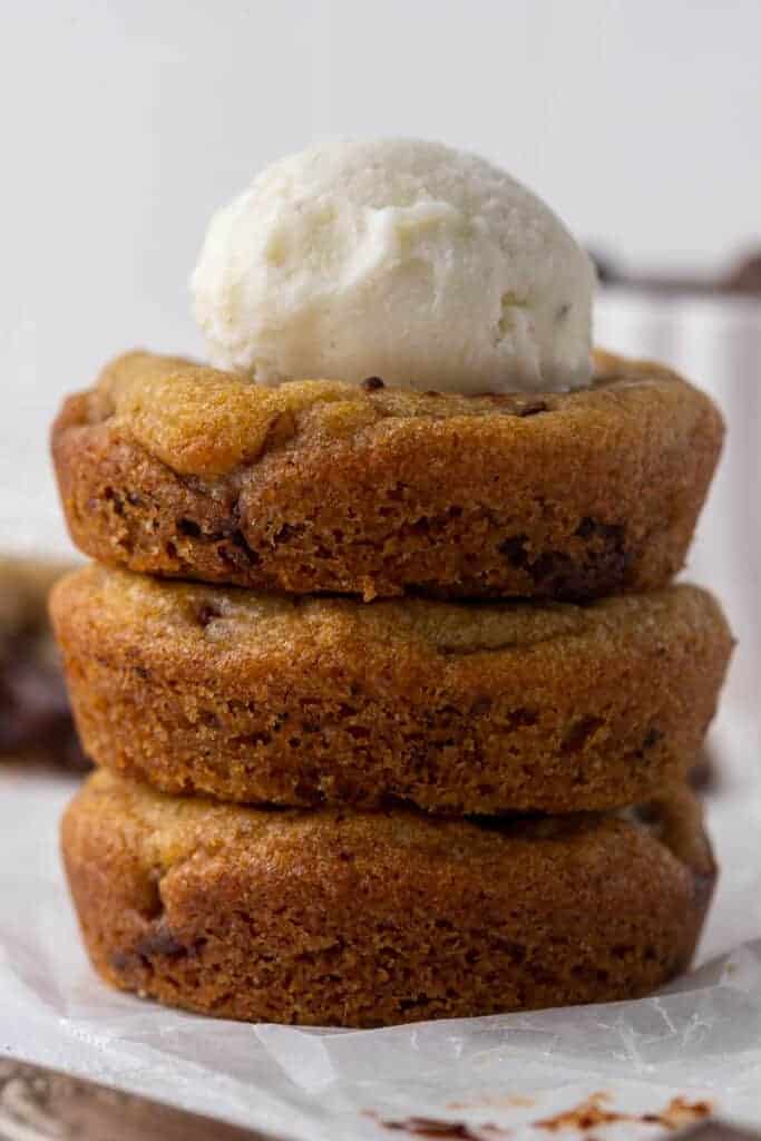 Close up of cookie cups