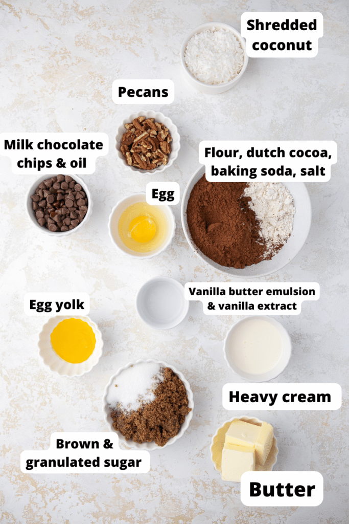 Crumbl German Chocolate cookies ingredients
