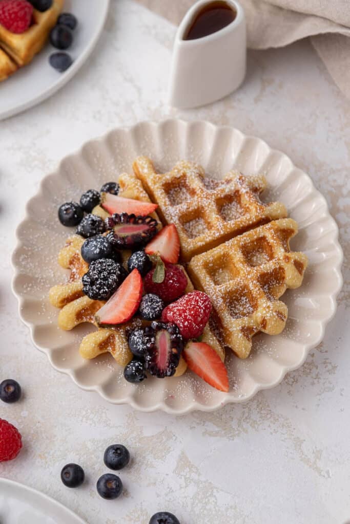 Buttermilk waffle with berries