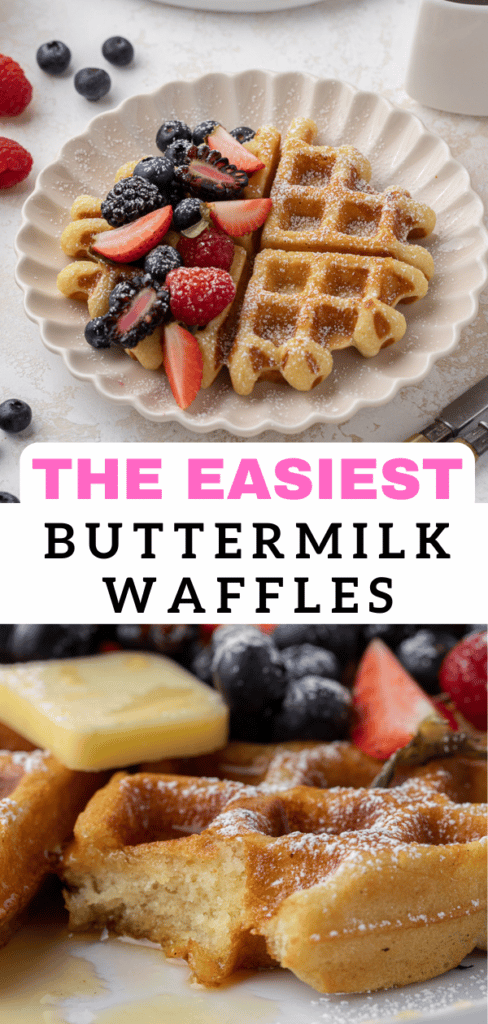 Buttermilk waffles with berries