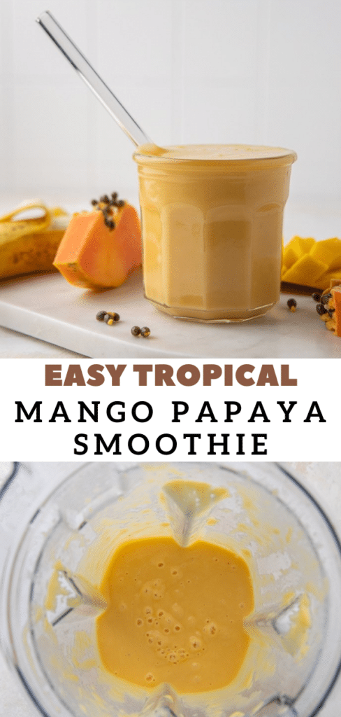 Mango papaya smoothie 