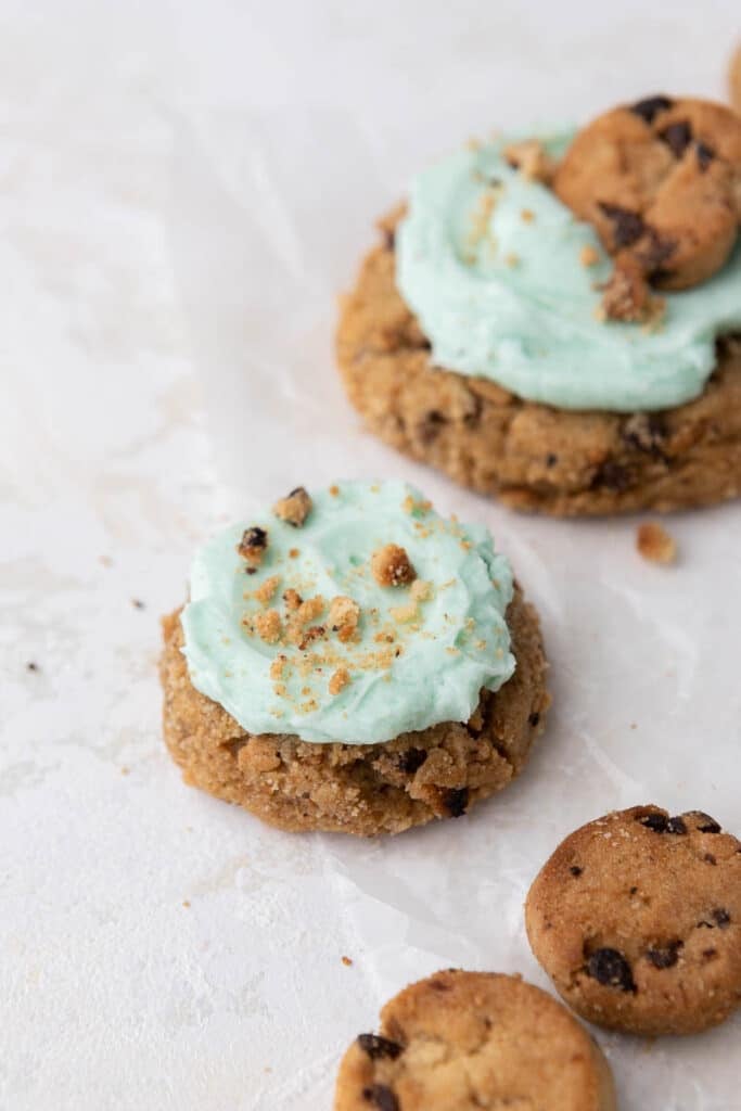Mini Crumbl blue monster cookies