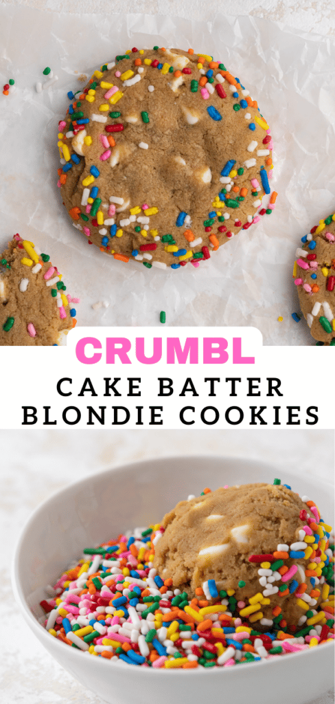 Crumbl cake batter blondie cookies