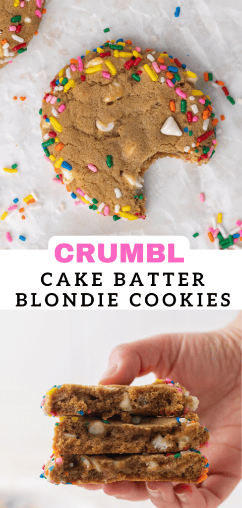 Crumbl cake batter blondie cookies