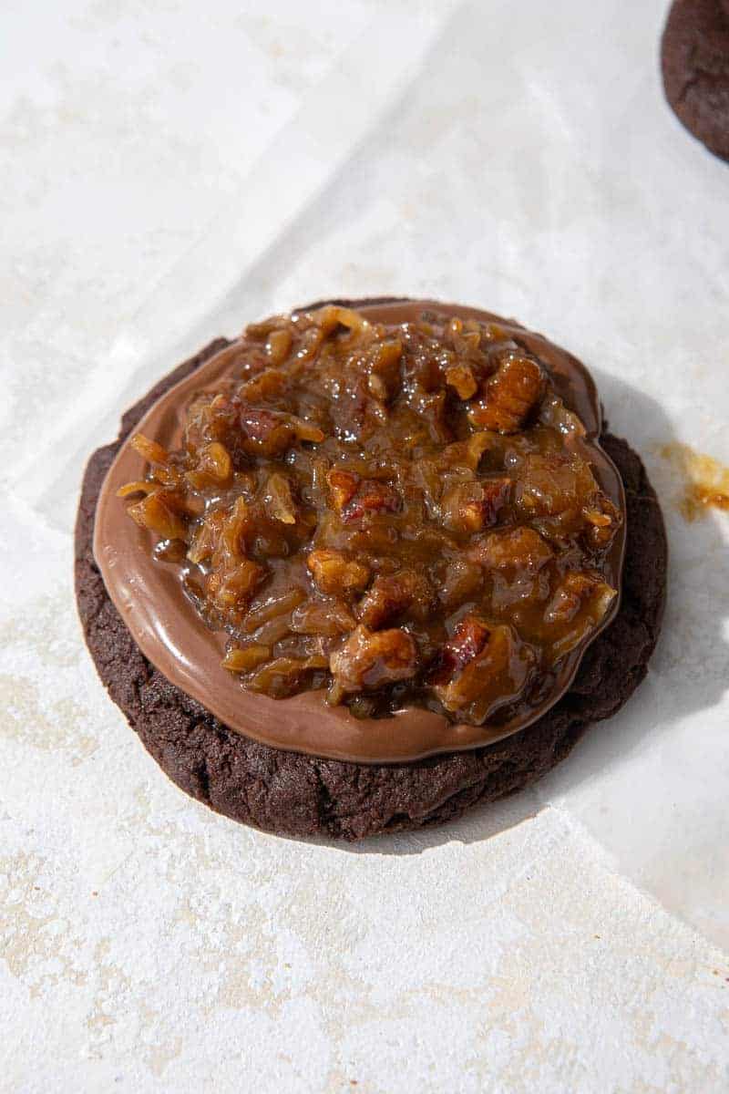 The Best Crumbl German Chocolate Cake Cookies Lifestyle of a Foodie