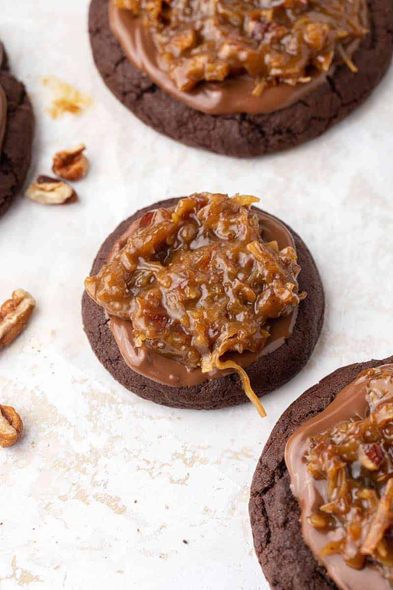 The Best Crumbl German Chocolate Cake Cookies Lifestyle of a Foodie