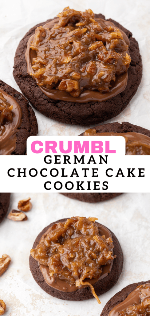 Crumbl German Chocolate Cake Cookies 