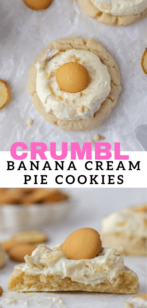 Crumbl banana cream pie cookies