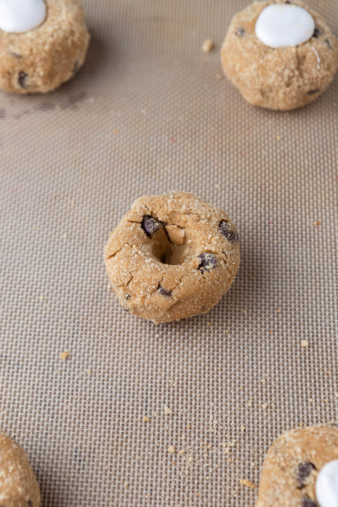 Graham cracker coated cookie dough