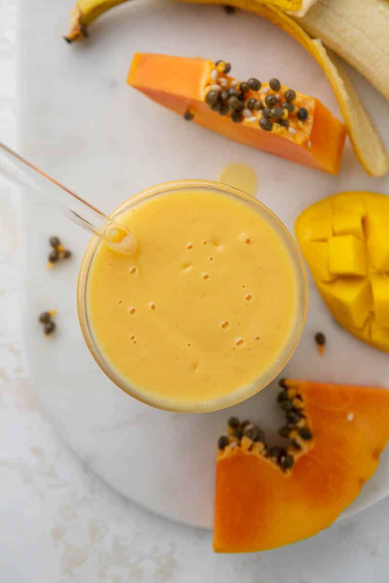 The best Papaya Mango smoothie - Lifestyle of a Foodie