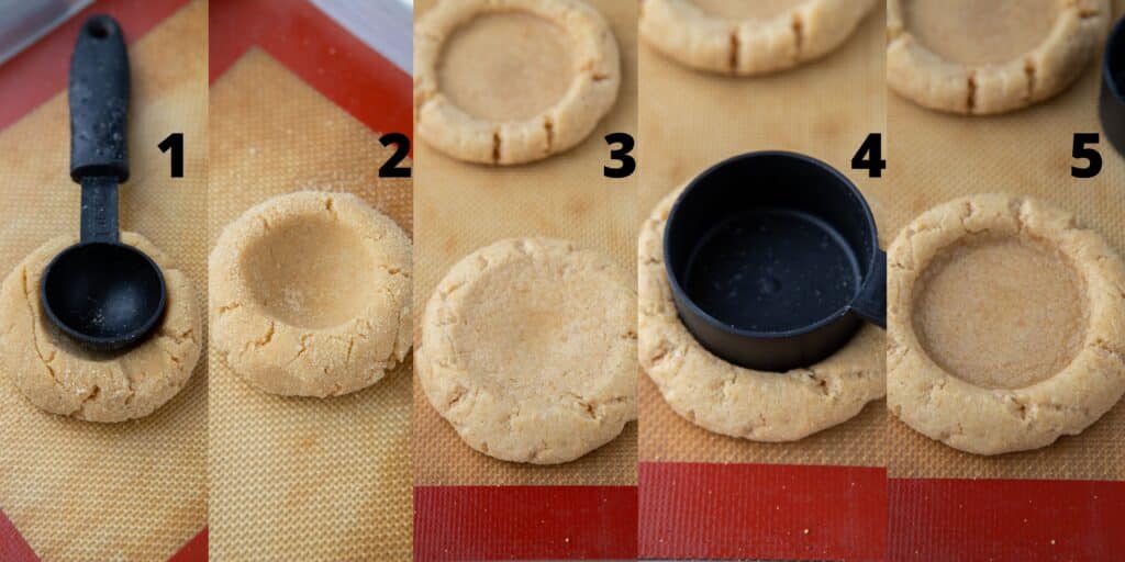 Step by step cookie dough formation