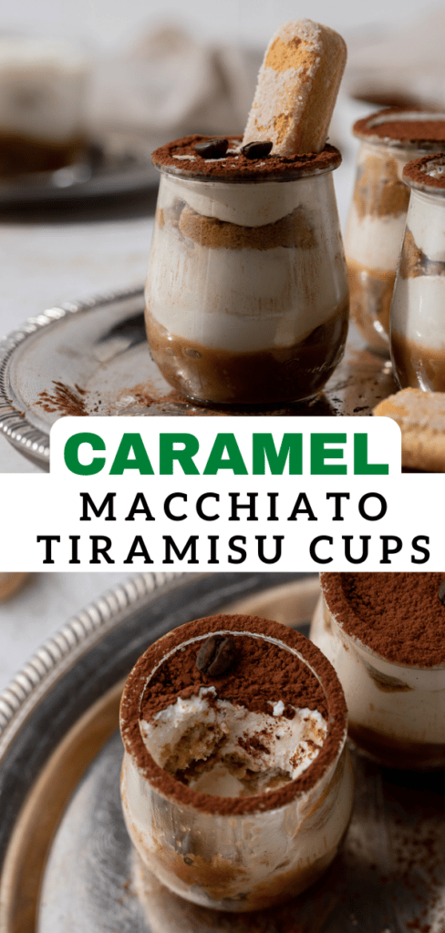 Lazy girl Caramel Tiramisu cups- Caramel macchiato dessert 