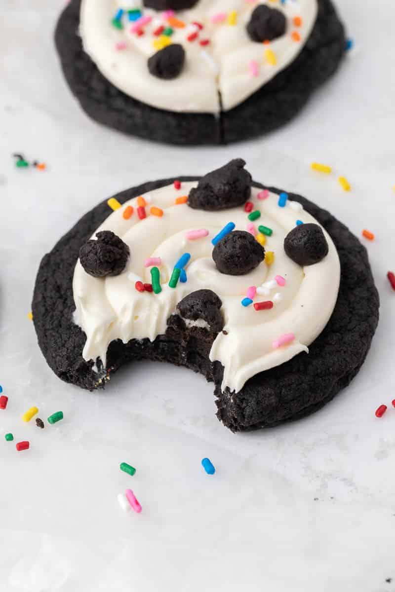 The best Crumbl Oreo Birthday Cake Cookies - Lifestyle of a Foodie