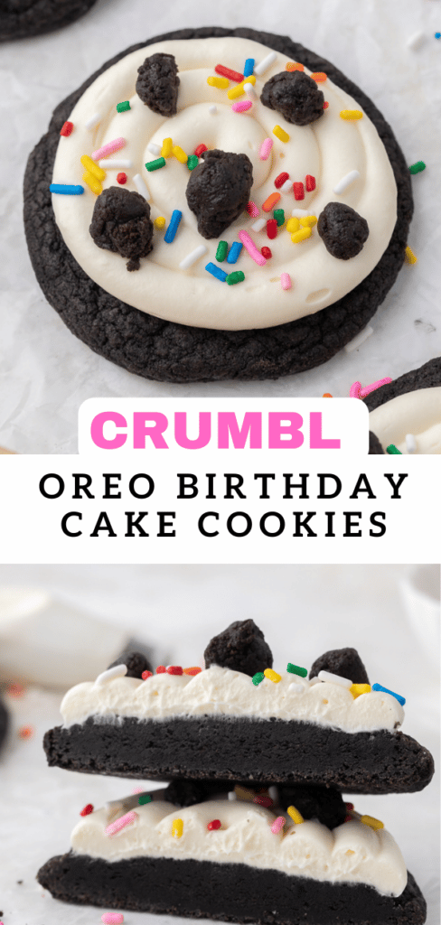 Crumbl Oreo birthday cake cookies