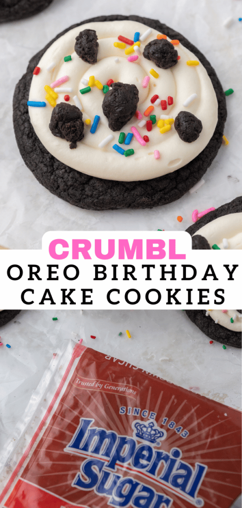 The best Crumbl Oreo Birthday Cake Cookies - Lifestyle of a Foodie