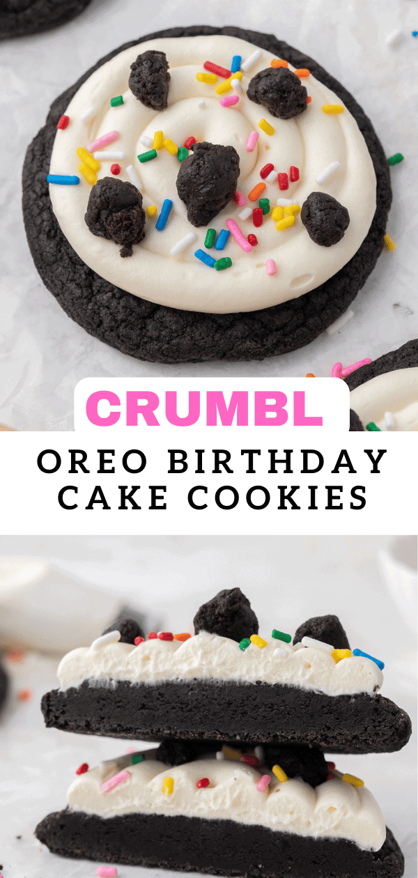 The best Crumbl Oreo Birthday Cake Cookies Lifestyle of a Foodie