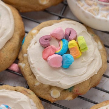 Crumbl frosted lucky charms cookies