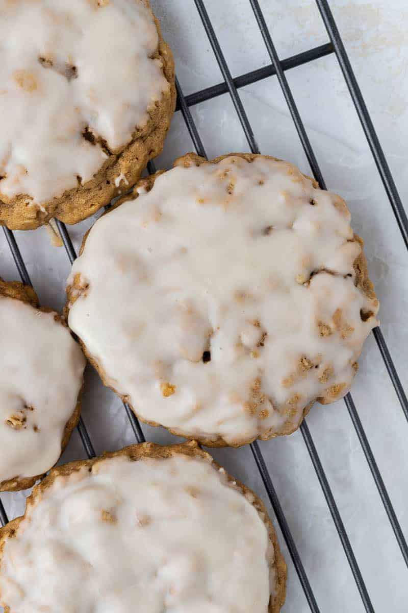 Iced Maple Oatmeal Cookies - The Nostalgic Crumb