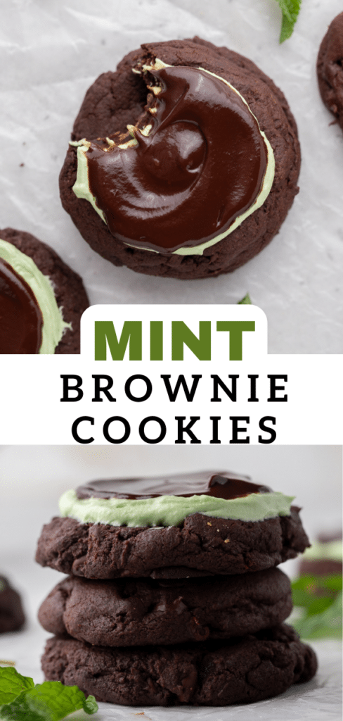 Mint brownie cookies