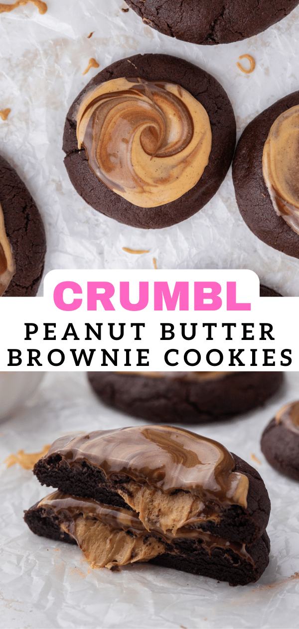 Crumbl peanut butter brownie cookies 